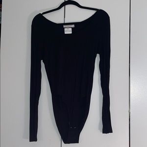 Black long sleeve body suit